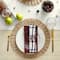 Natural Jute Round Ruffle Trim Placemat Set/6
